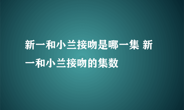 新一和小兰接吻是哪一集 新一和小兰接吻的集数