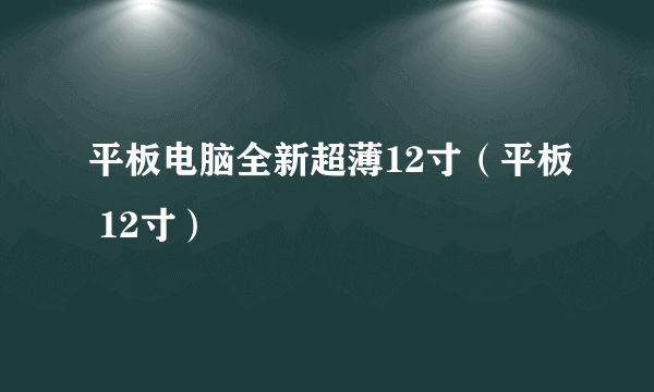 平板电脑全新超薄12寸（平板 12寸）