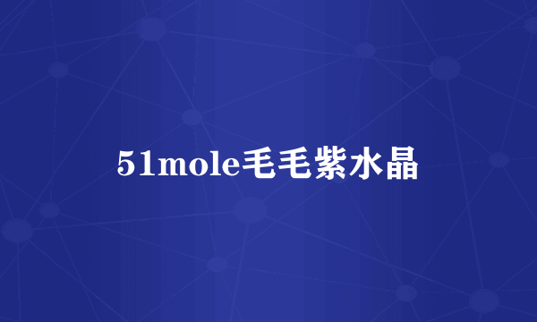 51mole毛毛紫水晶