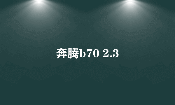 奔腾b70 2.3