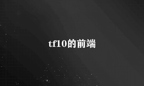 tf10的前端