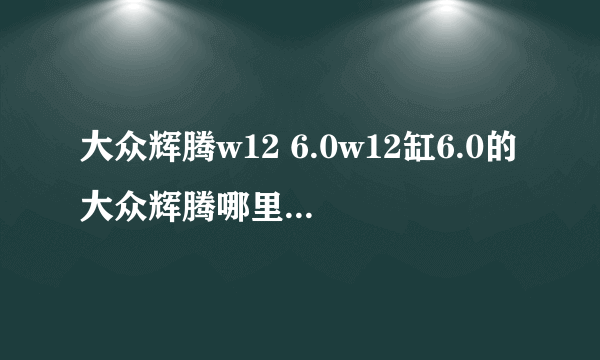 大众辉腾w12 6.0w12缸6.0的大众辉腾哪里可以购买到？