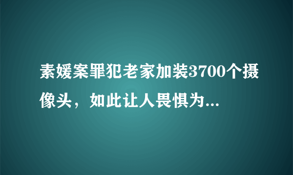 素媛案罪犯老家加装3700个摄像头，如此让人畏惧为何让他出狱？