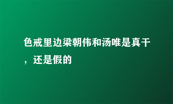 色戒里边梁朝伟和汤唯是真干，还是假的