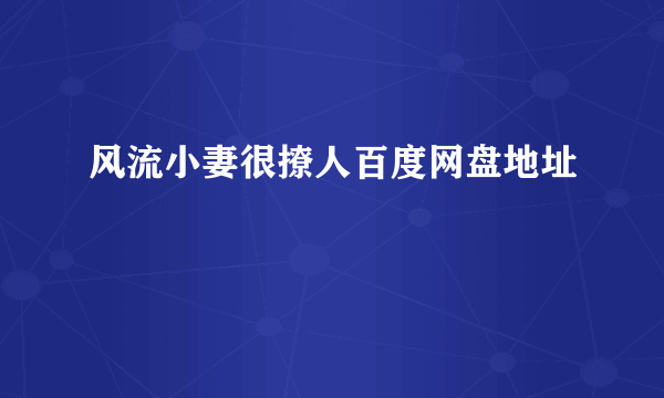 风流小妻很撩人百度网盘地址