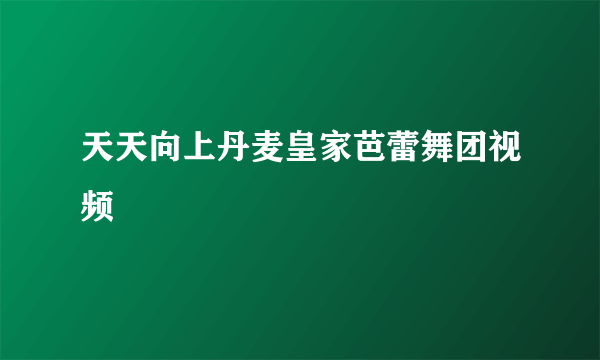 天天向上丹麦皇家芭蕾舞团视频