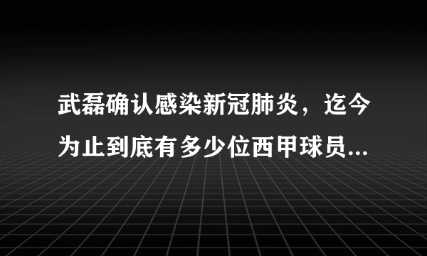 武磊确认感染新冠肺炎，迄今为止到底有多少位西甲球员感染了新冠病毒？