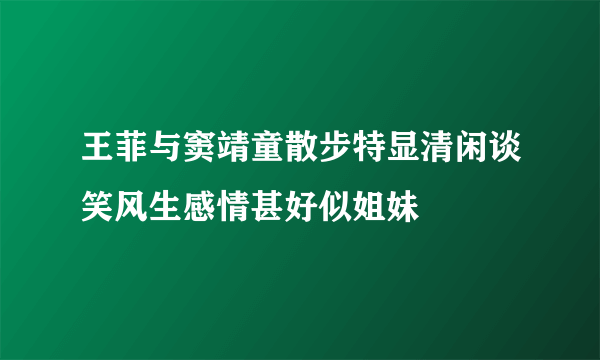 王菲与窦靖童散步特显清闲谈笑风生感情甚好似姐妹