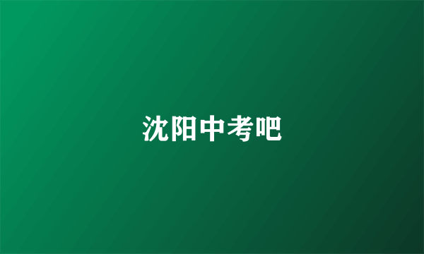 沈阳中考吧