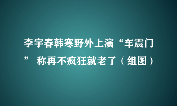 李宇春韩寒野外上演“车震门” 称再不疯狂就老了（组图）