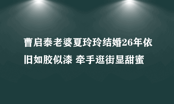 曹启泰老婆夏玲玲结婚26年依旧如胶似漆 牵手逛街显甜蜜