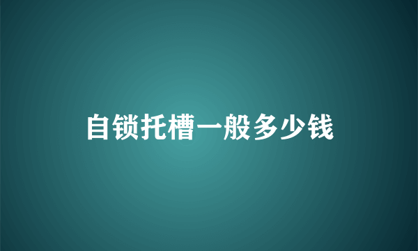 自锁托槽一般多少钱