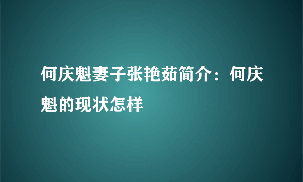 何庆魁妻子张艳茹简介：何庆魁的现状怎样