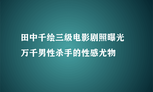 田中千绘三级电影剧照曝光 万千男性杀手的性感尤物