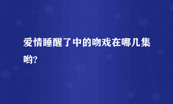 爱情睡醒了中的吻戏在哪几集哟?