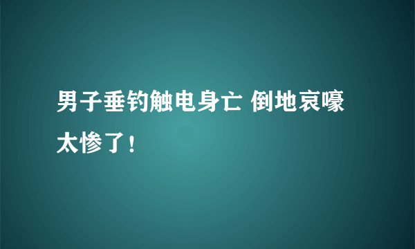 男子垂钓触电身亡 倒地哀嚎太惨了！