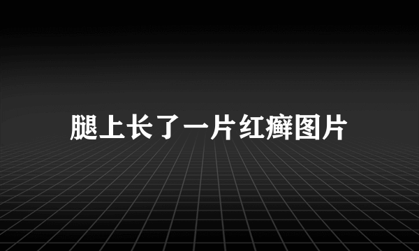 腿上长了一片红癣图片