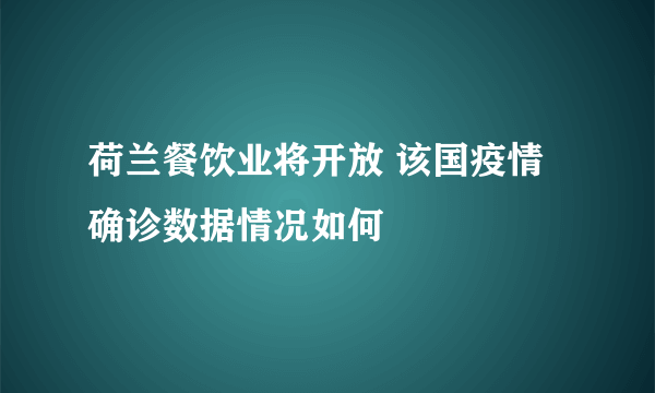 荷兰餐饮业将开放 该国疫情确诊数据情况如何