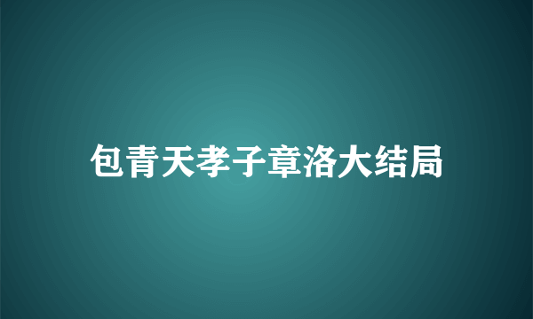 包青天孝子章洛大结局