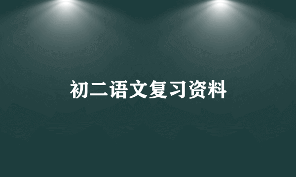 初二语文复习资料