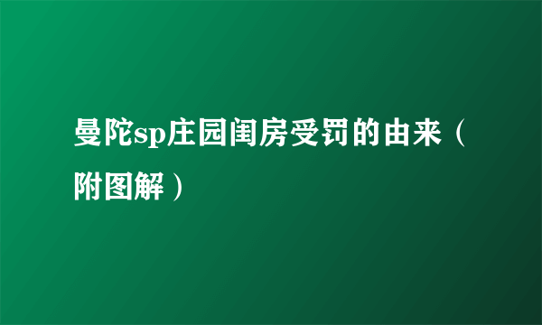 曼陀sp庄园闺房受罚的由来（附图解）