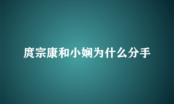 庹宗康和小娴为什么分手