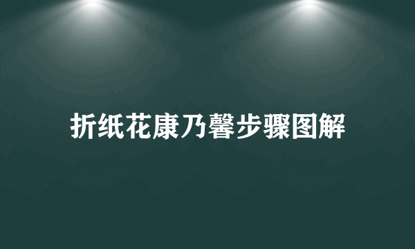 折纸花康乃馨步骤图解