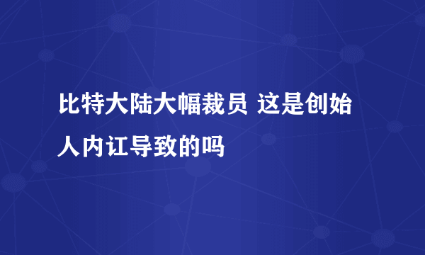 比特大陆大幅裁员 这是创始人内讧导致的吗