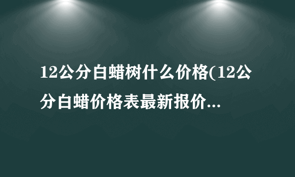 12公分白蜡树什么价格(12公分白蜡价格表最新报价)-飞外