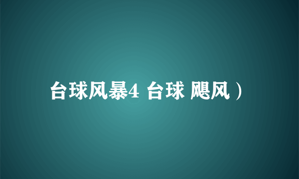 台球风暴4 台球 飓风）