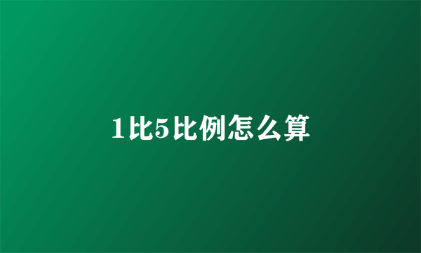 1比5比例怎么算