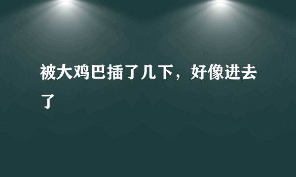 被大鸡巴插了几下，好像进去了