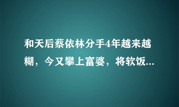 和天后蔡依林分手4年越来越糊，今又攀上富婆，将软饭吃到底，他是谁？