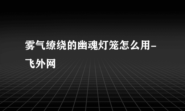 雾气缭绕的幽魂灯笼怎么用-飞外网