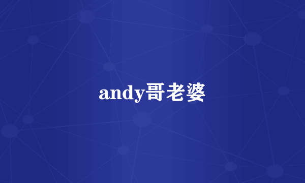 andy哥老婆