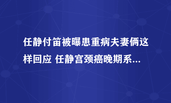 任静付笛被曝患重病夫妻俩这样回应 任静宫颈癌晚期系谣言_飞外网