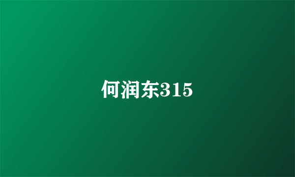 何润东315