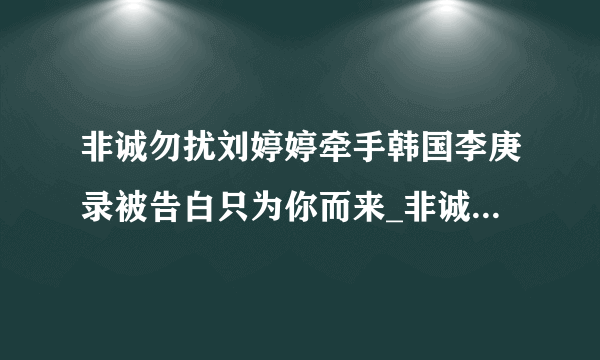 非诚勿扰刘婷婷牵手韩国李庚录被告白只为你而来_非诚勿扰刘婷婷_飞外网