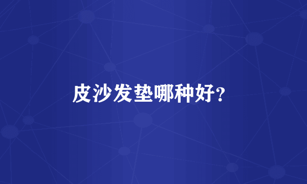 皮沙发垫哪种好？