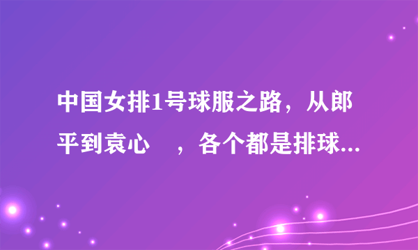 中国女排1号球服之路，从郎平到袁心玥，各个都是排球圈顶级高手吗？