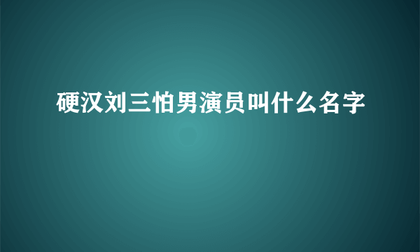 硬汉刘三怕男演员叫什么名字