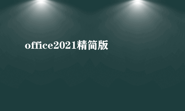 office2021精简版