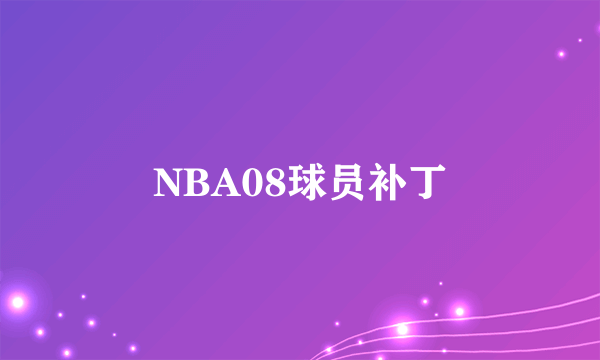 NBA08球员补丁