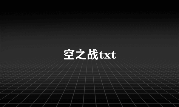 空之战txt