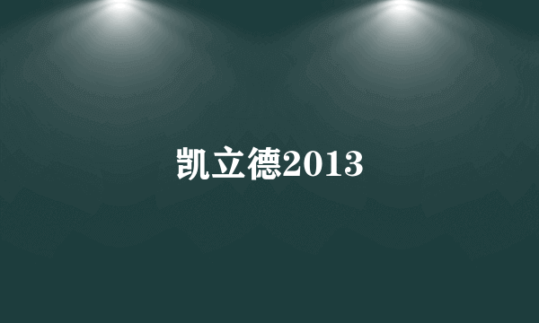 凯立德2013