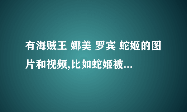 有海贼王 娜美 罗宾 蛇姬的图片和视频,比如蛇姬被海军轮之类的 全彩中文 有的话给我 邮箱281788938@qq.com