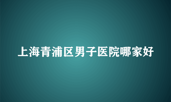 上海青浦区男子医院哪家好