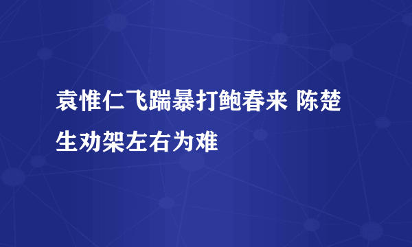 袁惟仁飞踹暴打鲍春来 陈楚生劝架左右为难