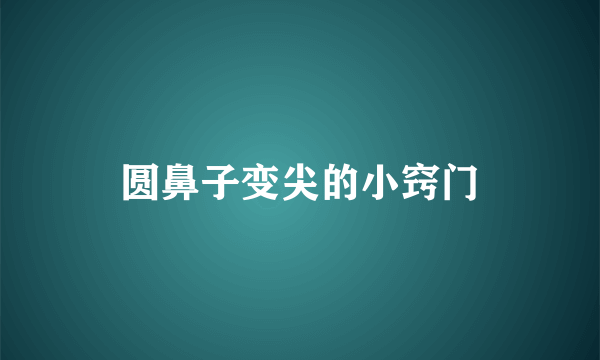 圆鼻子变尖的小窍门