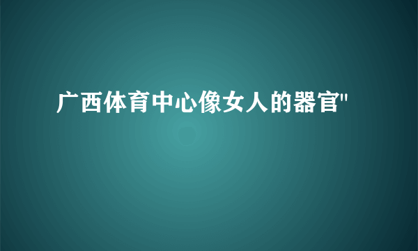 广西体育中心像女人的器官